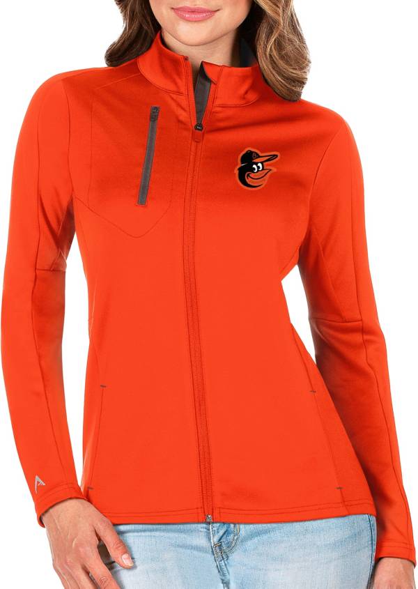 Antigua Women's Baltimore Orioles Generation Full-Zip Orange Jacket