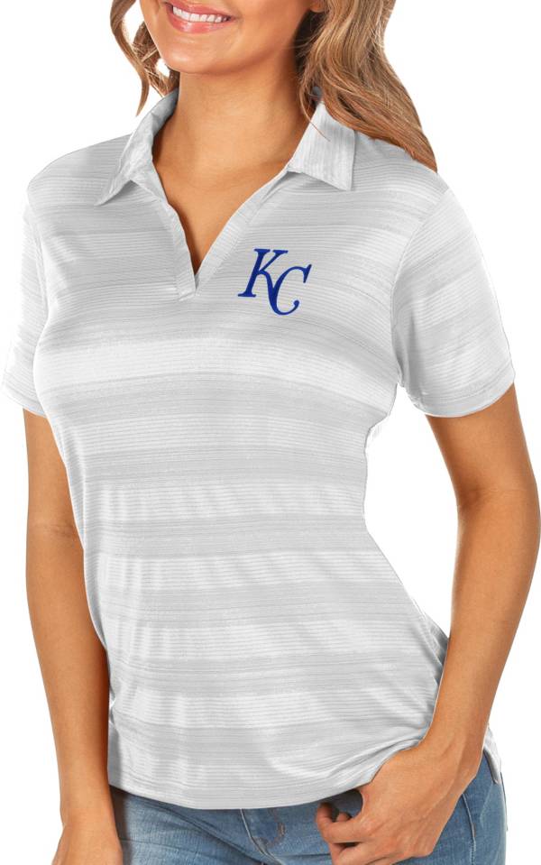 Antigua Women's Kansas City Royals Compass White Polo product image