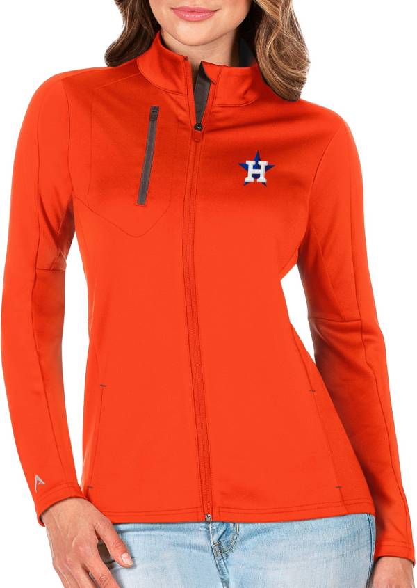 Antigua Women's Houston Astros Generation Full-Zip Orange Jacket product image