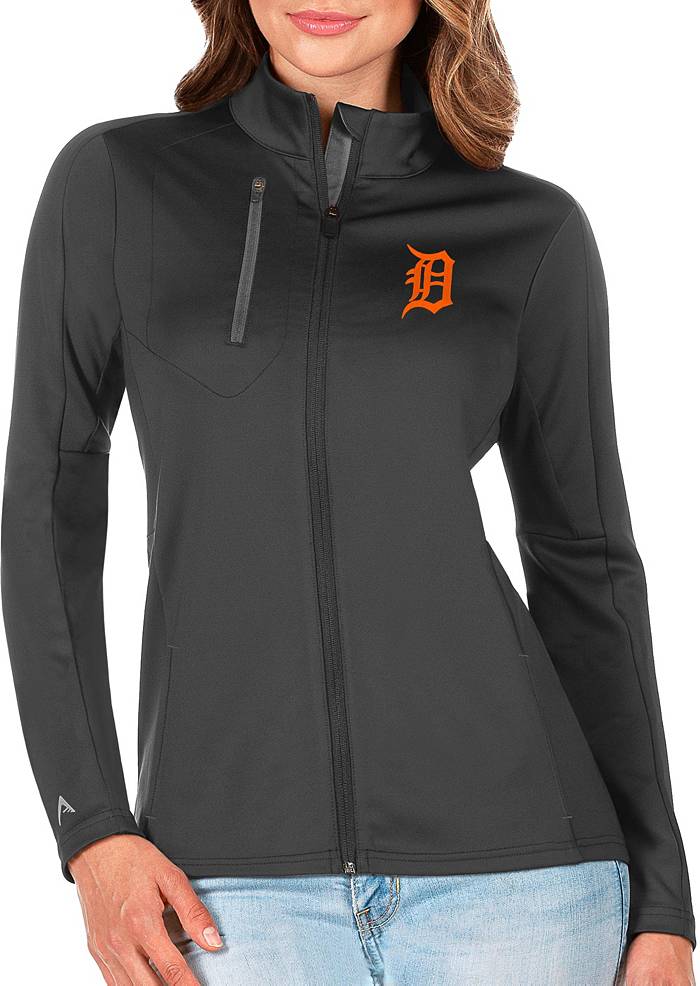 Antigua Women's Detroit Tigers Generation Full-Zip Gray Jacket
