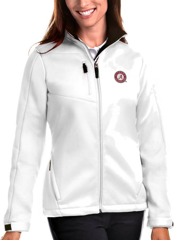 Antigua Women's Alabama Crimson Tide White Traverse Full-Zip Jacket