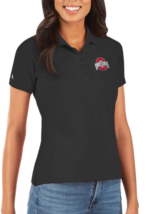 Antigua Women's Ohio State Buckeyes Black Legacy Pique Polo | Dick's ...