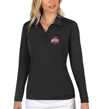 sorry, Antigua Women's Ohio State Buckeyes Black Tribute Long Sleeve Performance Polo is currently out of stock