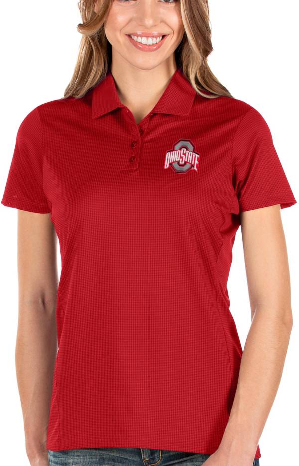 Antigua Women's Ohio State Buckeyes Scarlet Balance Polo