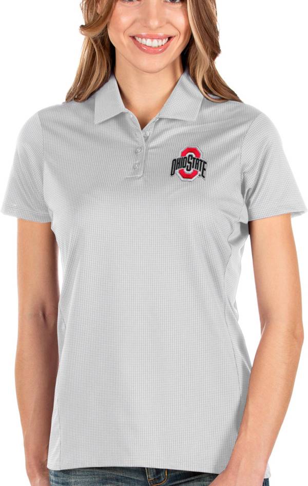 Antigua Women's Ohio State Buckeyes White Balance Polo