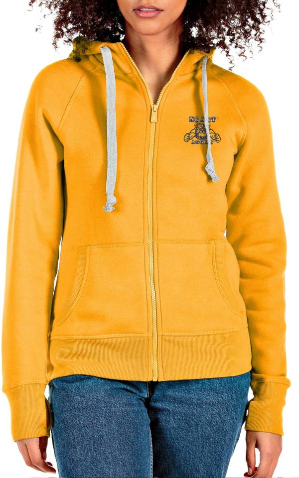 Antigua Women's North Carolina A&T Aggies Gold Victory Full Zip Jacket