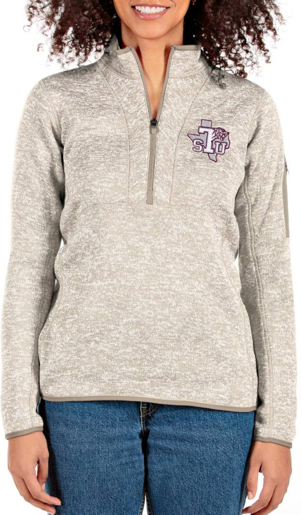 Antigua Women's Texas Southern Tigers White Fortune 1/4 Zip Pullover product image