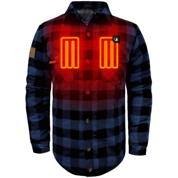 Heated flannel hot sale shirt