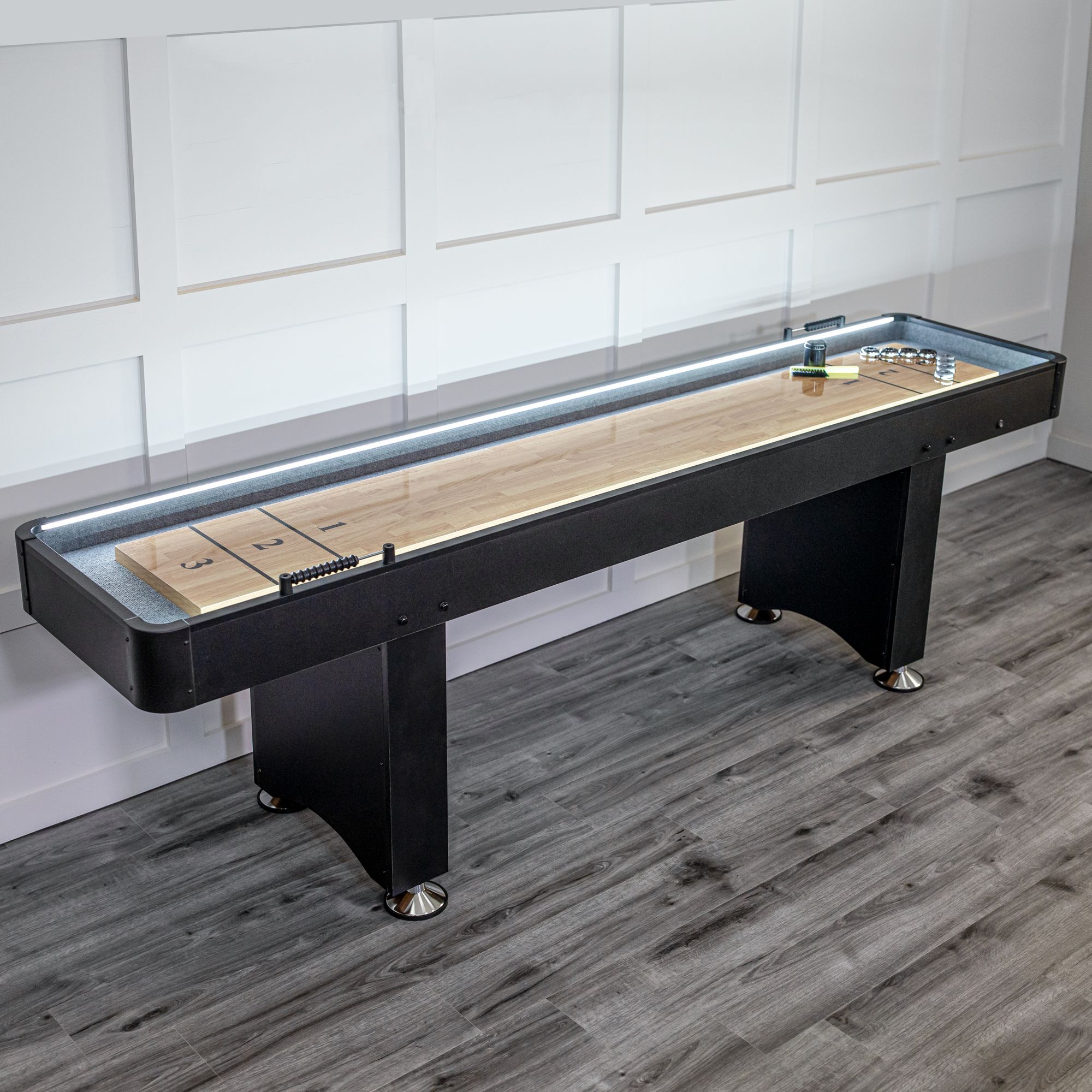 Atomic 9' LED Shuffleboard Table product image