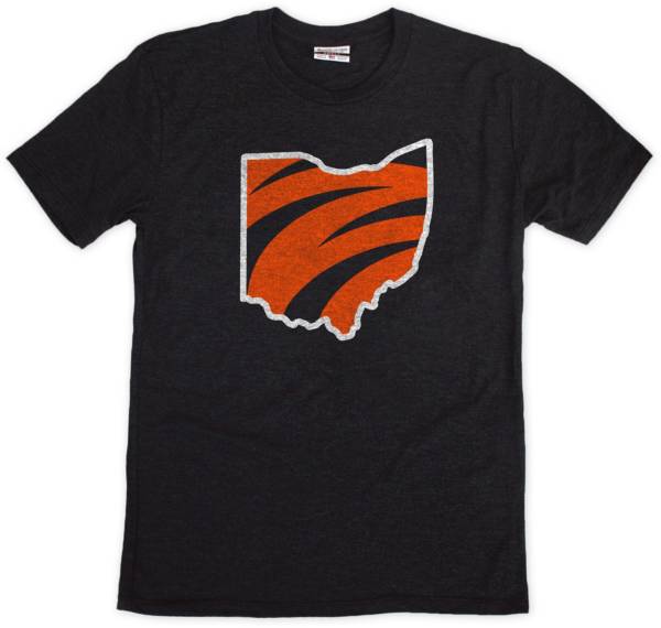 Where I'm From Ohio State Outline Stripe Black T-Shirt product image