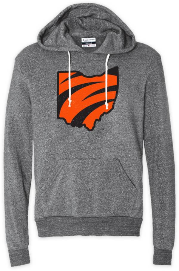 Where I'm From Cincy State Stripe Grey T-Shirt