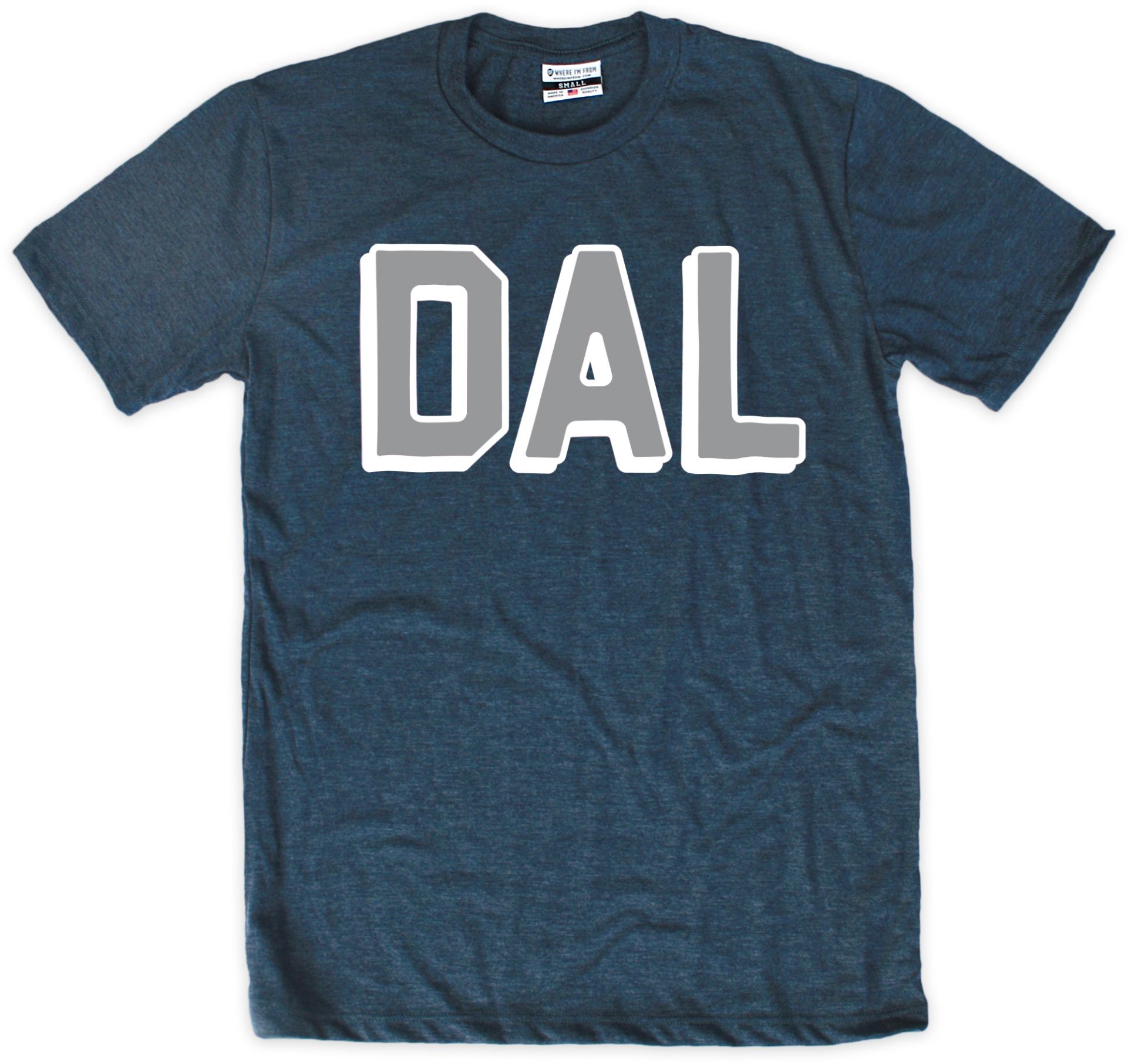 Where I'm From Dallas Airport Code Navy T-Shirt