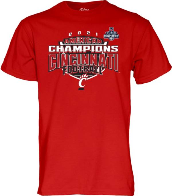 Blue 84 Men's 2021 American Athletic Football Champions Cincinnati Bearcats Locker Room T-Shirt