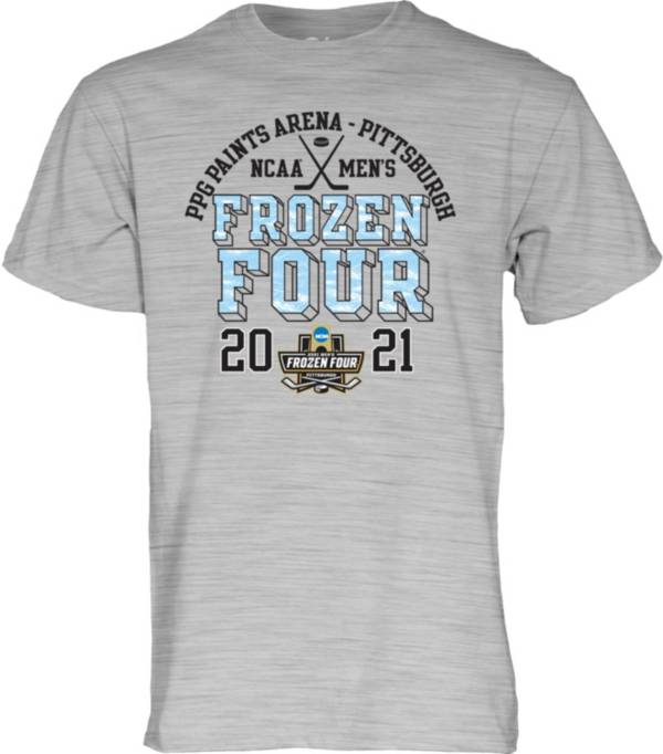 Blue 84 Men's 2021 NCAA Men's Ice Hockey Frozen Four Grey T-Shirt