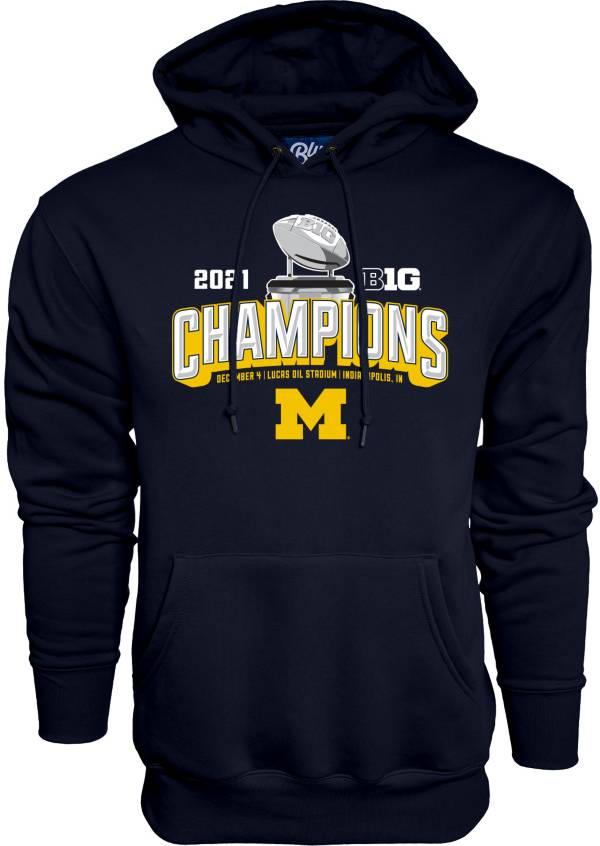 Blue 84 Men's 2021 Big Ten Football Champions Michigan Wolverines Locker Room Hoodie