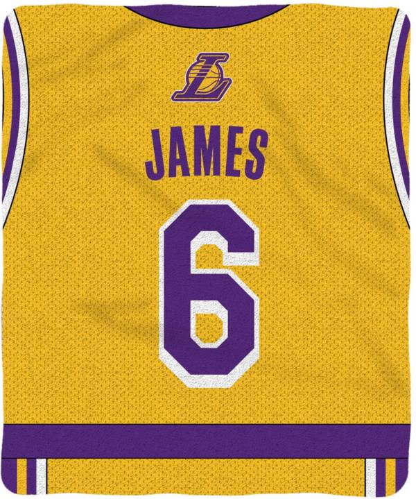 Bleacher Creatures Los Angeles Lakers LeBron James #6 Raschel Plush Blanket product image