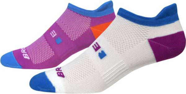 Brooks Women's Empower Her Collection Ghost Midweight No Show Socks - 2 Pack