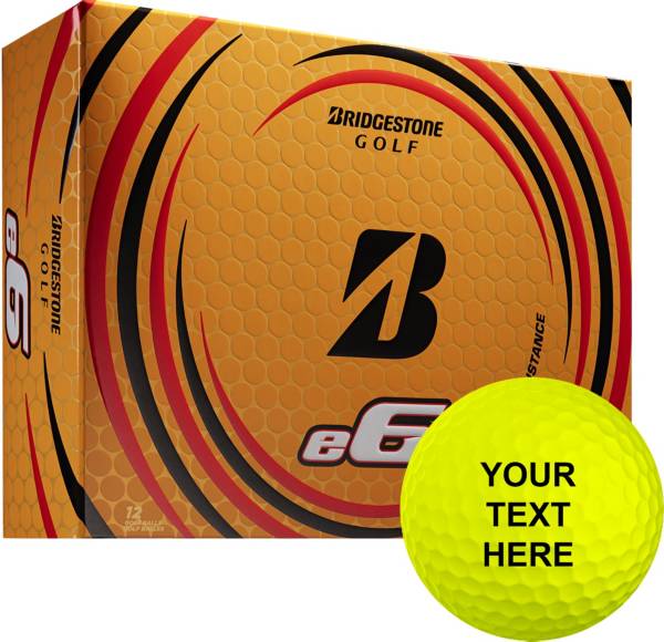 Bridgestone 2021 e6 Yellow Personalized Golf Balls