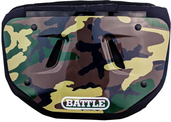 Battle Adult Chrome Green Camo Football Back Plate