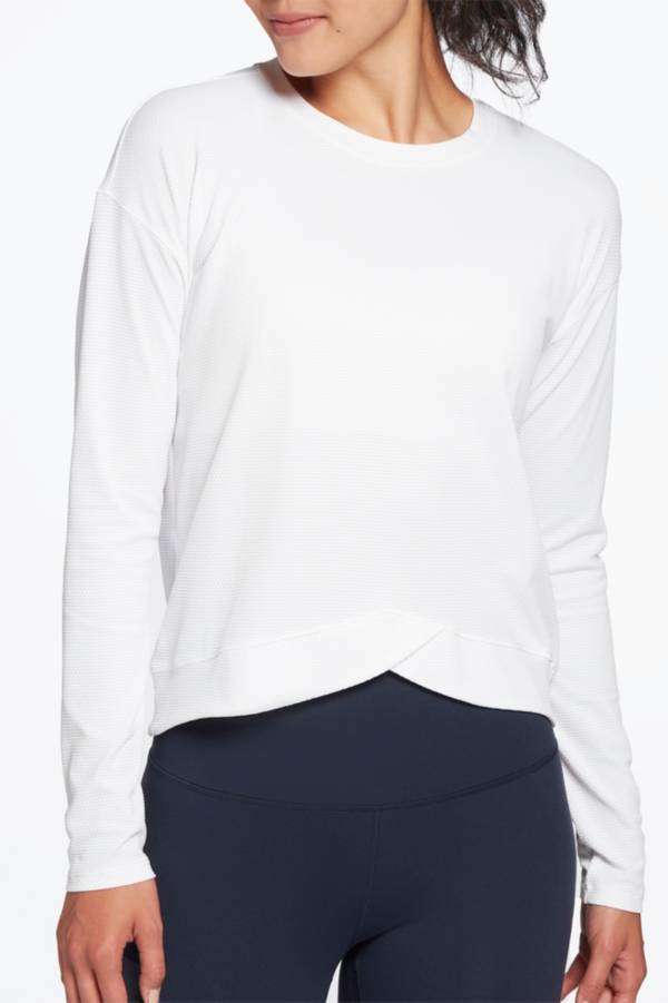 CALIA Women's Bubble Mesh Long Sleeve Shirt CALIA