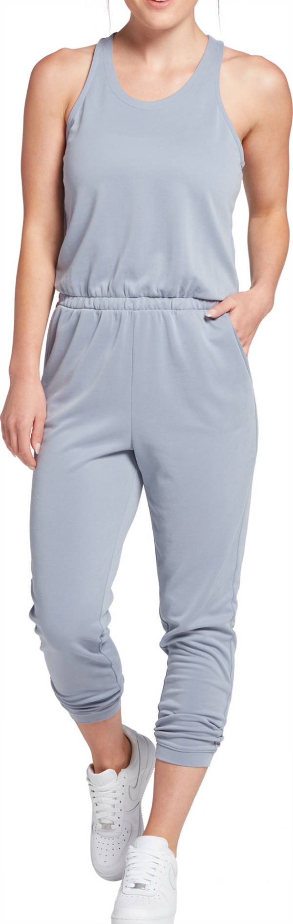 CALIA by Carrie Underwood Women's Halter Neck Sandwash Jumpsuit