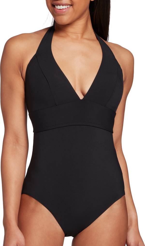CALIA by Carrie Underwood Women's Halter One Piece Swimsuit