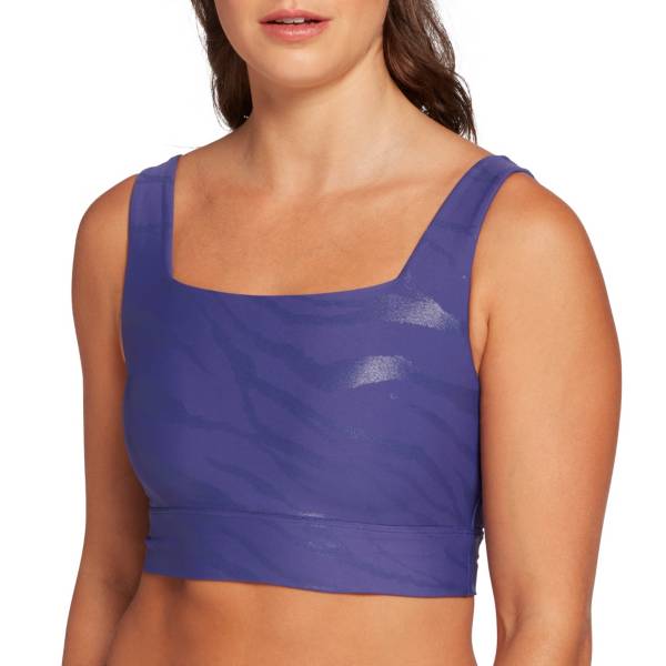 CALIA by Carrie Underwood Women's Energize Shine Square Neck Long Line Bra