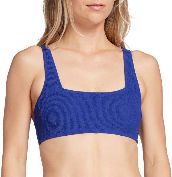 CALIA by Carrie Underwood Women's Square Neck Crinkle Bikini Top