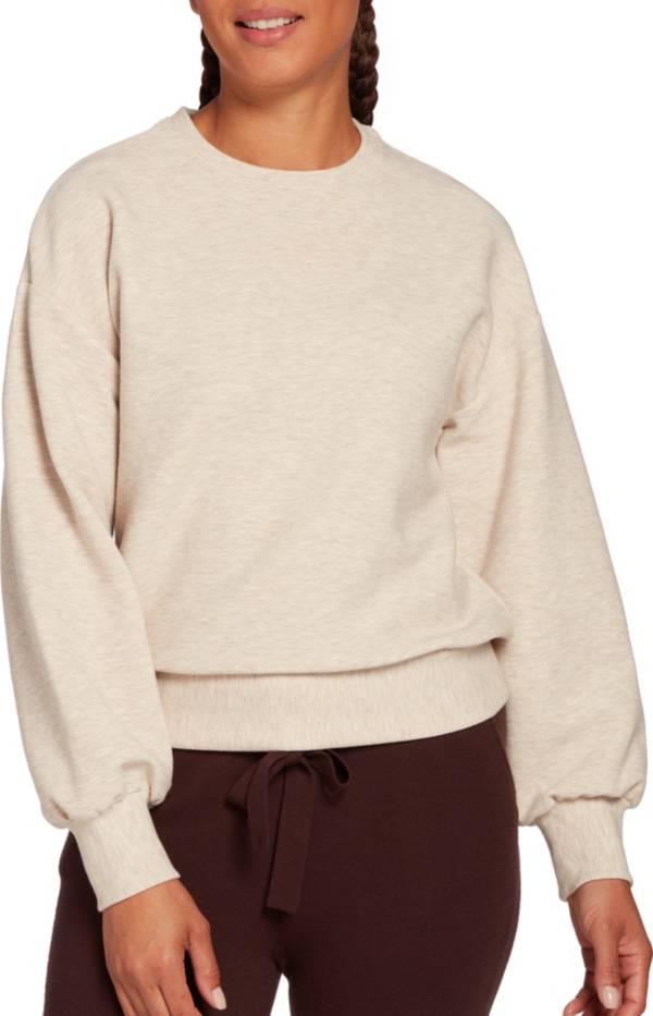 CALIA by Carrie Underwood Women's Ottoman Fleece Crewneck Sweatshirt