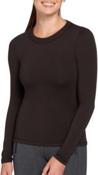 Cuddl Duds Womens Sofwear Long Sleeve V Neck Top, Color: Black