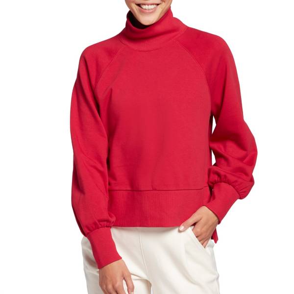 CALIA by Carrie Underwood Women's French Terry Mock Neck Pullover