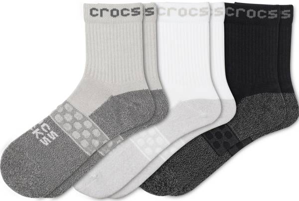 Crocs Socks Adult Quarter Solid 3-Pack | Dick's Sporting Goods