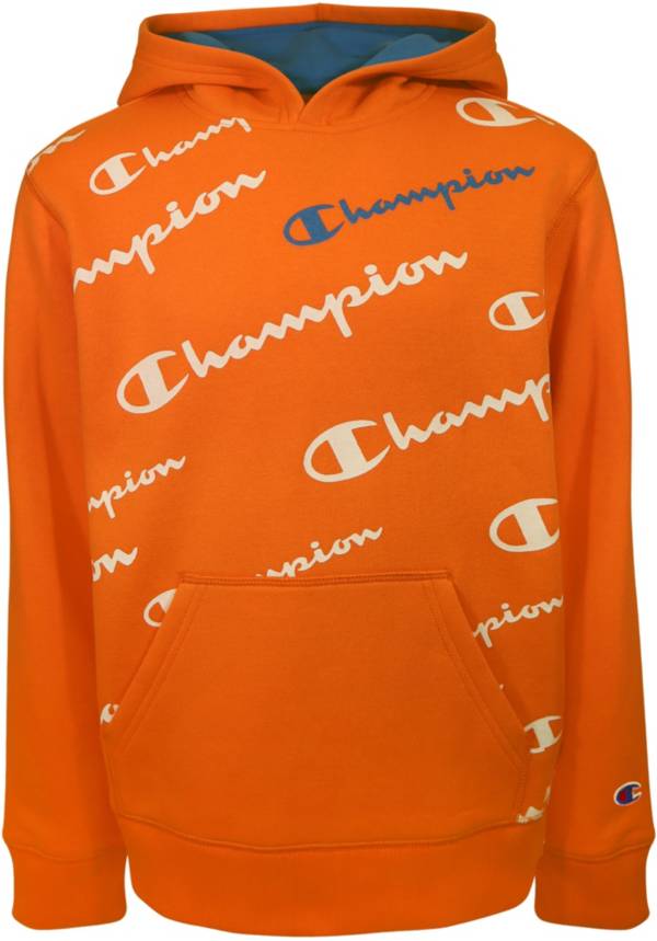 Champion Boys' AOP Pop Script Fleece Hoodie