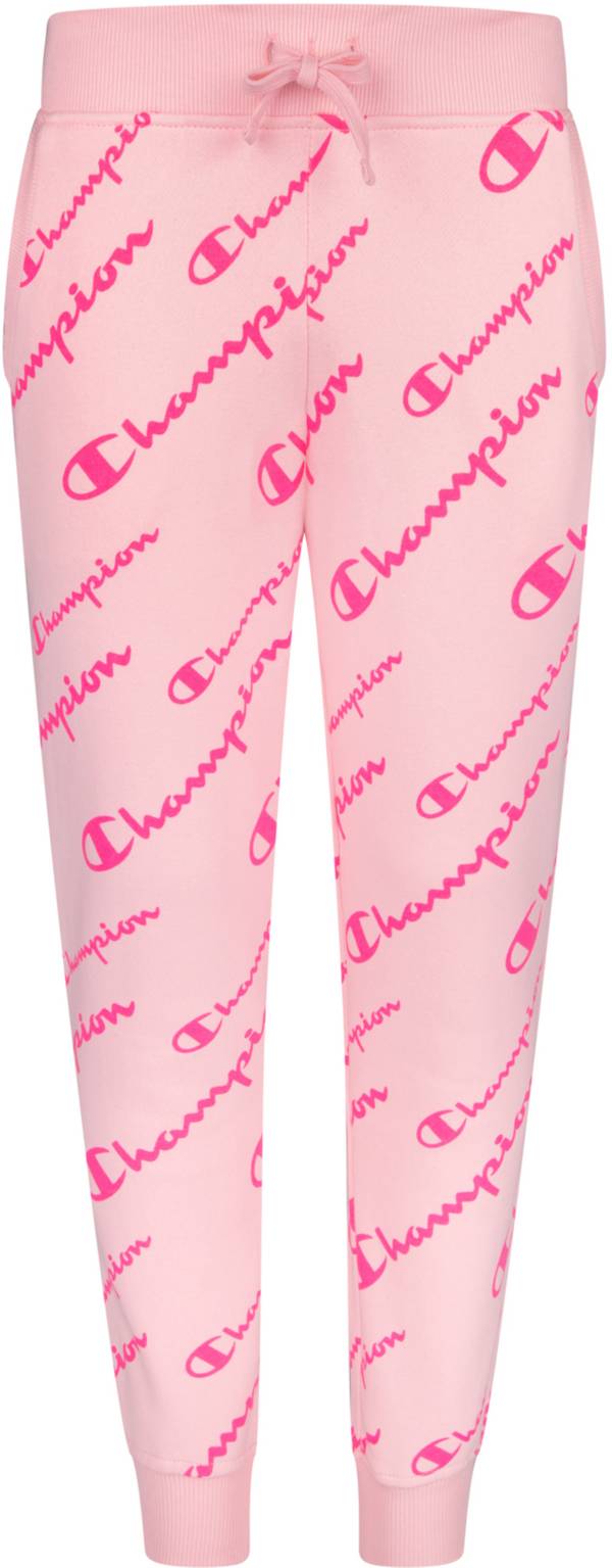 Champion Girls' AOP Logo Script Jogger