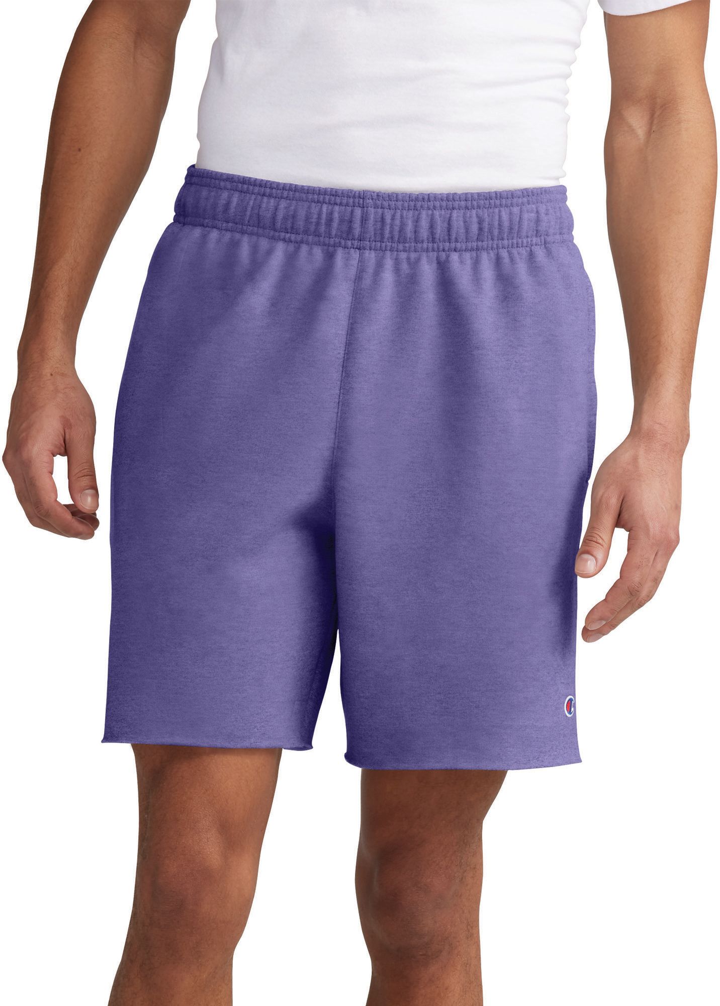 purple fleece shorts