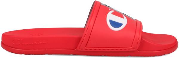 Red champion hot sale slides men