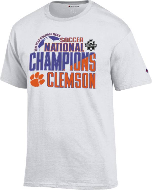 Champion Men's Clemson Tigers 2021 Men's Division 1 Soccer National Champions Locker Room T-Shirt