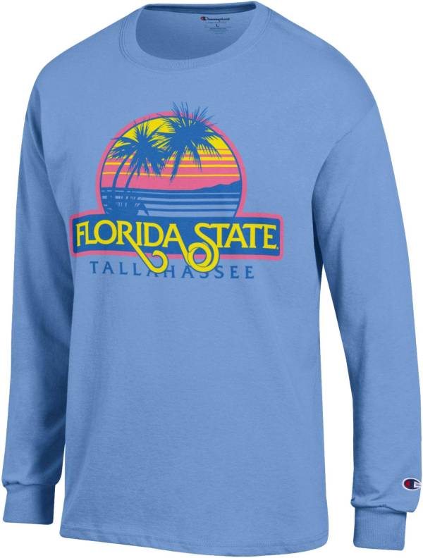 Champion Men's Florida State Seminoles Blue ‘Beach Collection' Long Sleeve T-Shirt product image