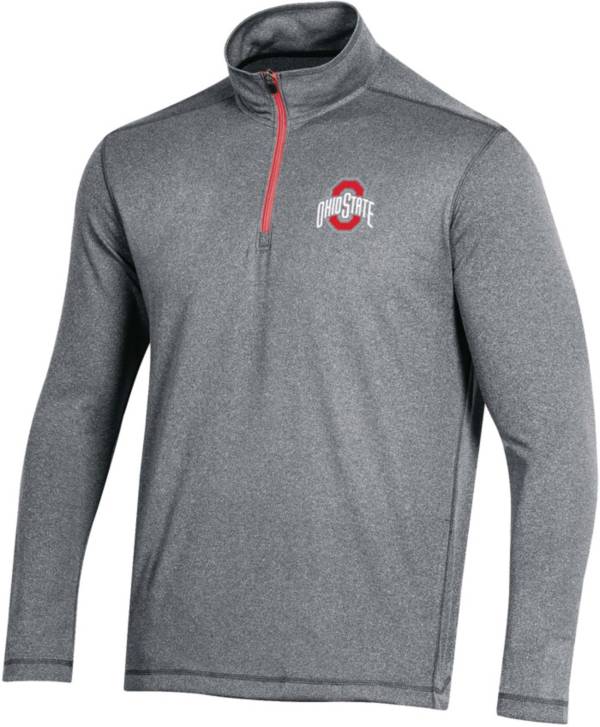 Champion Men's Ohio State Buckeyes Grey Quarter-Zip Pullover Shirt