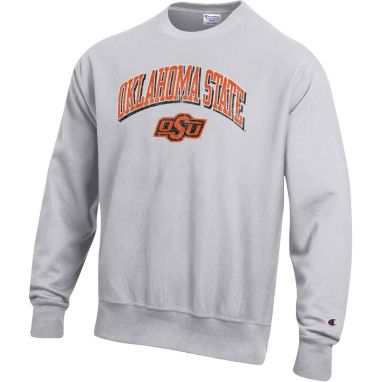 sorry, Champion Men's Oklahoma State Cowboys Grey Reverse Weave Crew Pullover Sweatshirt is currently out of stock