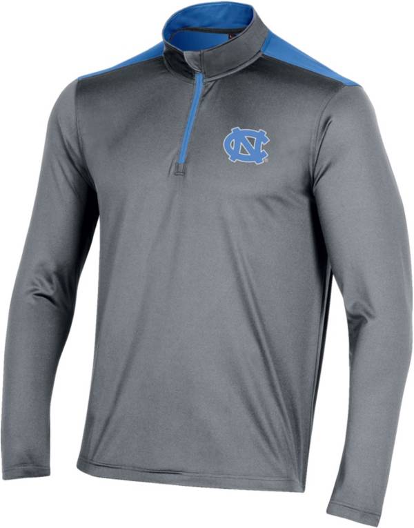 Champion Men's North Carolina Tar Heels Grey Quarter-Zip Pullover Shirt