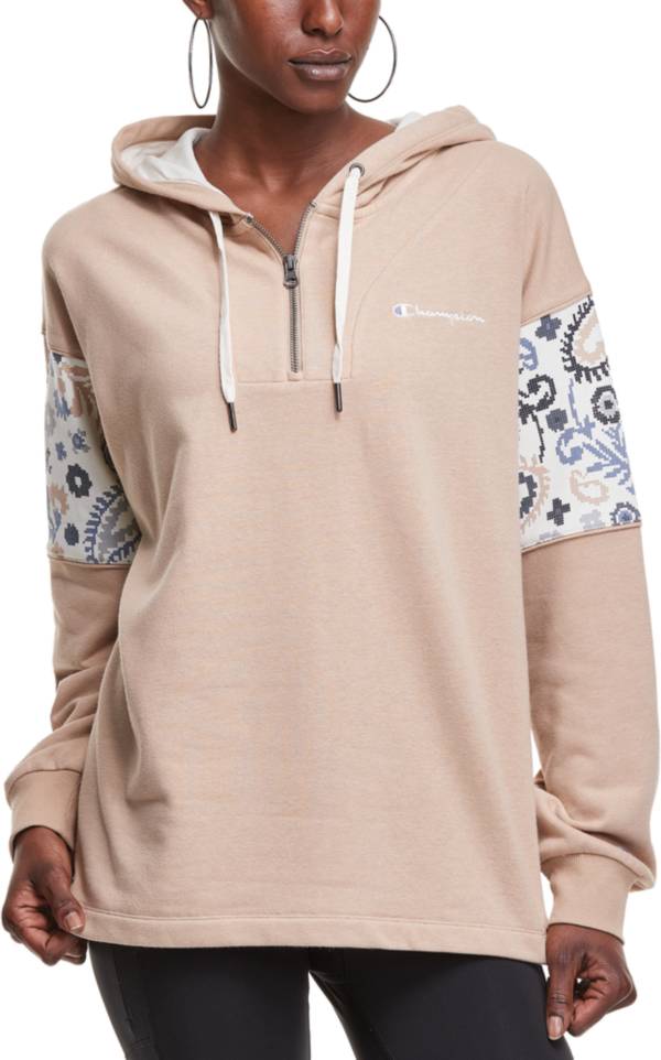 Champion Women's Campus French Terry Oversized 1/4 Zip Hoodie