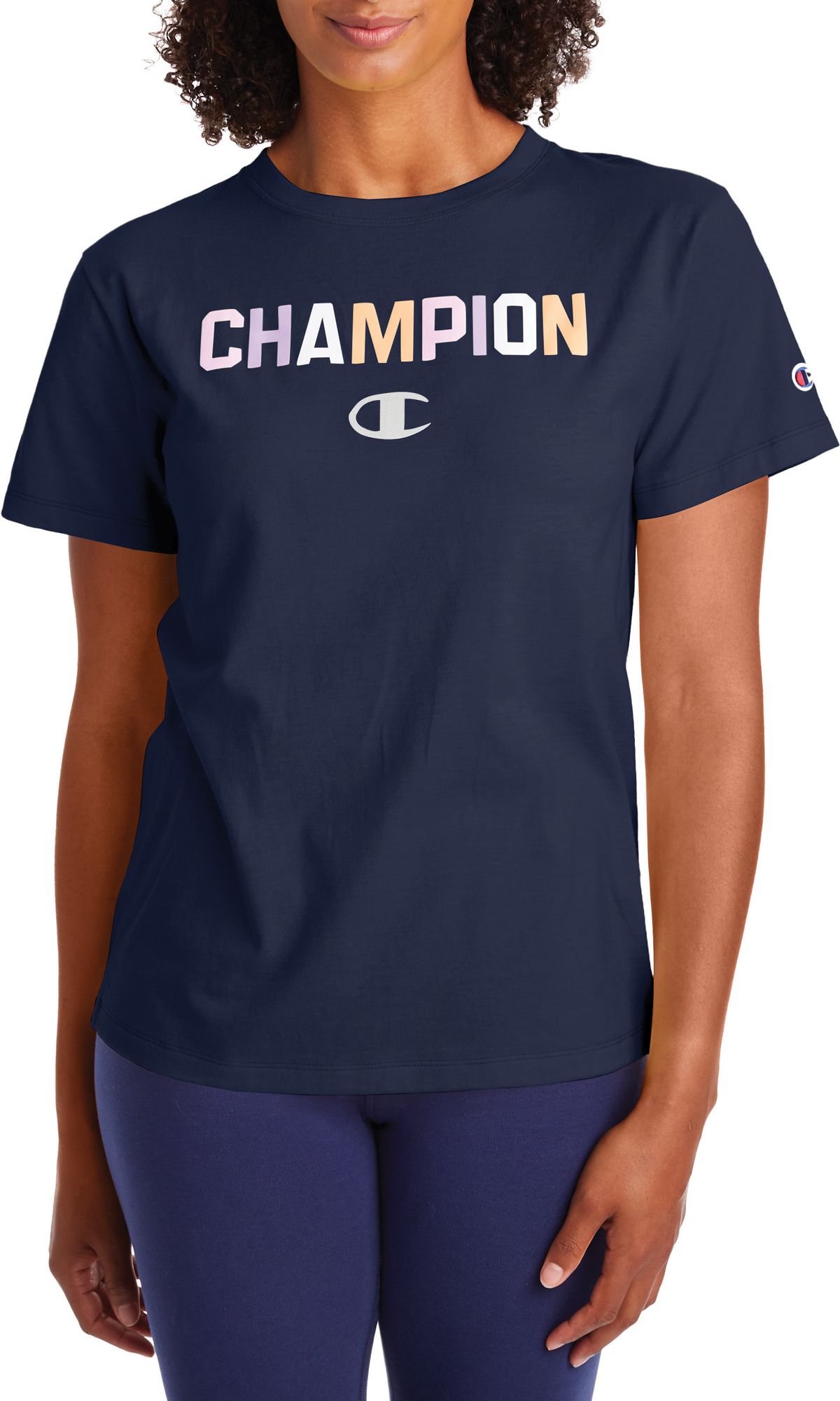 navy champion t shirt