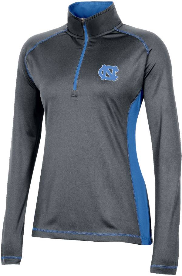 Champion Women's North Carolina Tar Heels Grey Quarter-Zip Pullover Shirt