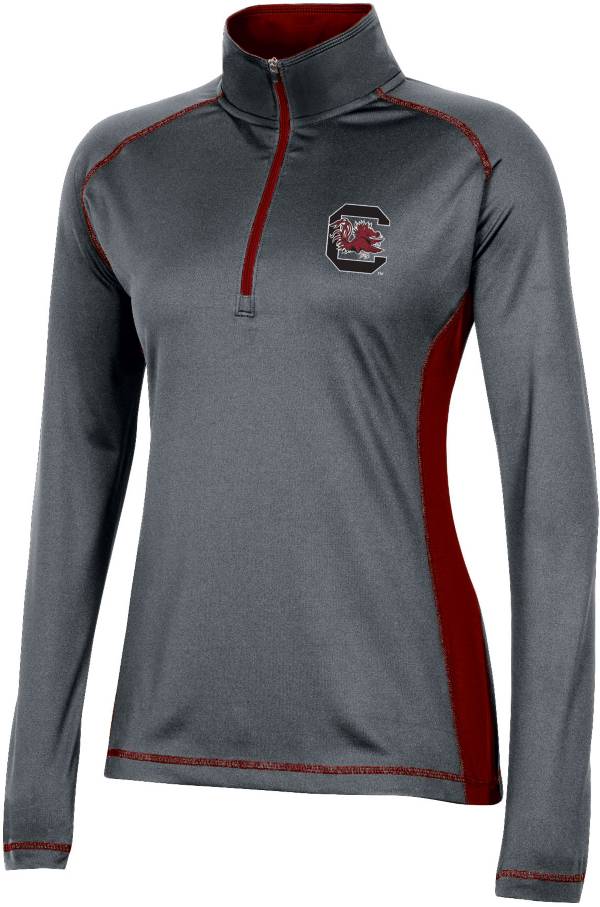 Champion Women's South Carolina Gamecocks Grey Quarter-Zip Pullover Shirt