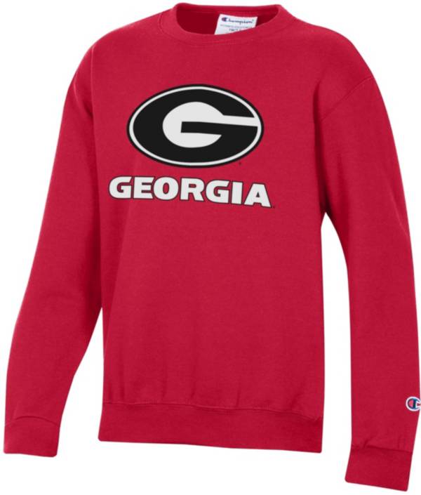 Champion Youth Georgia Bulldogs Fleece Crew Pullover Sweatshirt