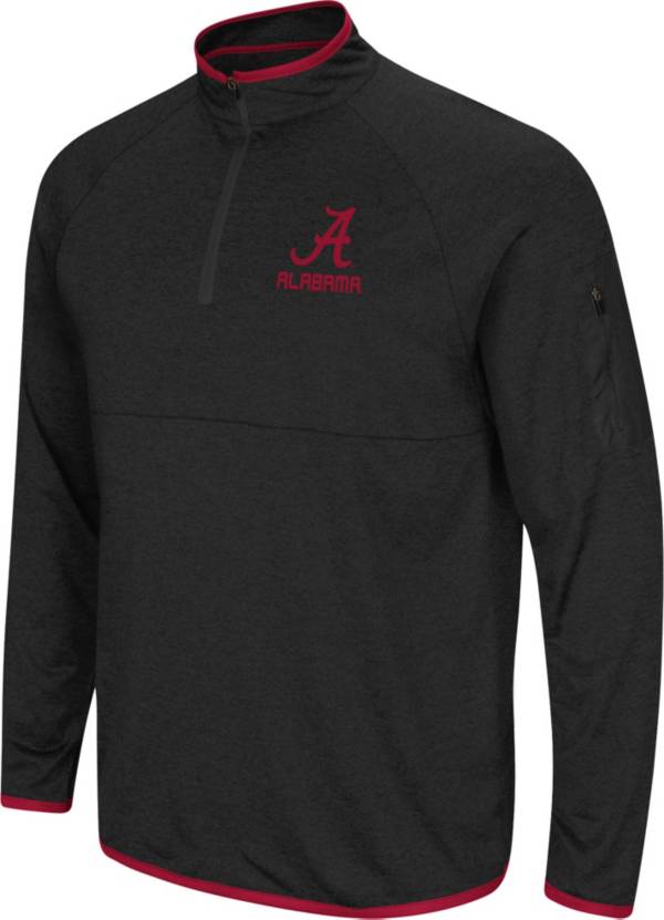 Colosseum Men's Alabama Crimson Tide Black Rival Quarter-Zip Pullover Shirt product image