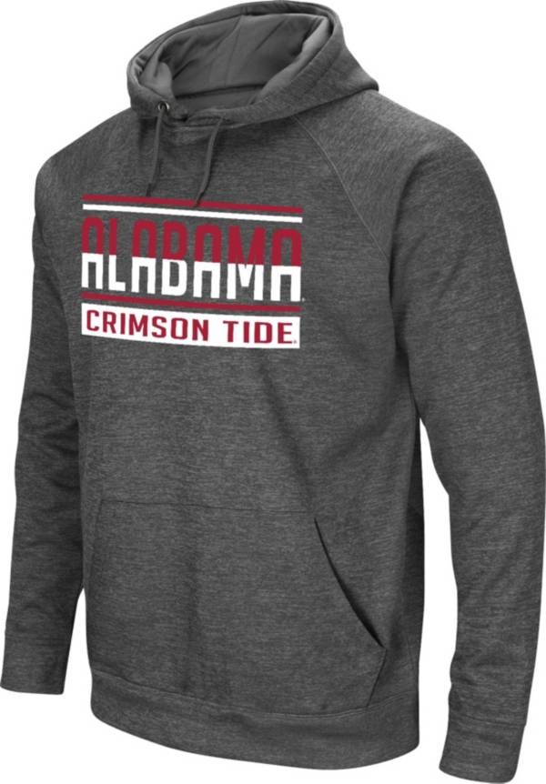 Colosseum Men's Alabama Crimson Tide Grey Pullover Hoodie