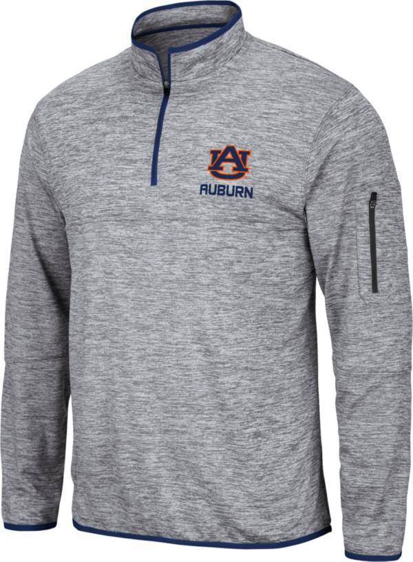 Colosseum Men's Auburn Tigers Grey Quarter-Zip Pullover Shirt product image