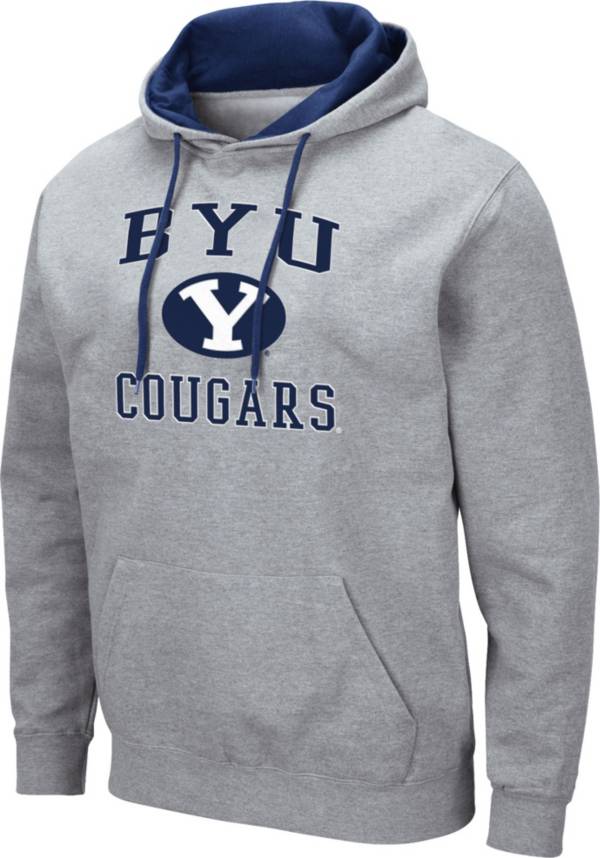 Colosseum Men's BYU Cougars Grey Pullover Hoodie